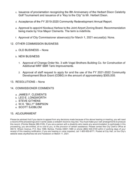 3/15 City Commission Agenda pg 2